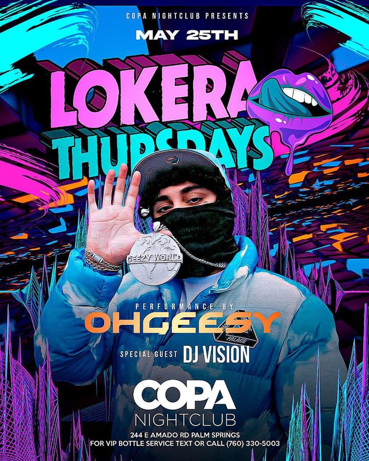 OHGEESY Will Performance at COPA Night Club Palm Springs 2023 Memorial Day Long Weekend